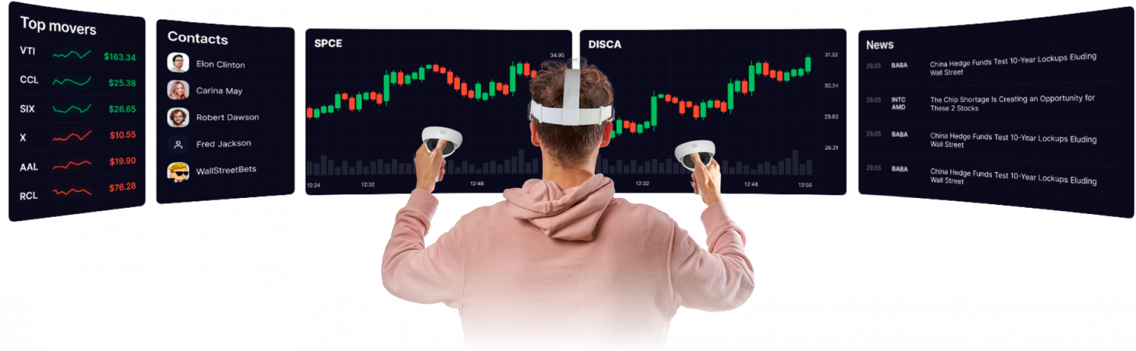 POC for the VR trading platform screenshot 1