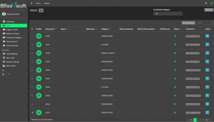Crypto Portfolio Management System (PMS) screenshot 1