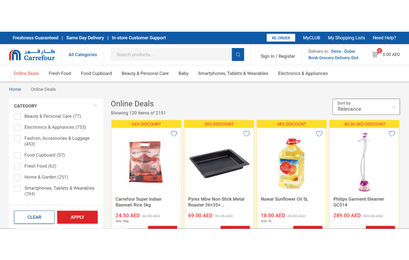 Carrefour screenshot 2
