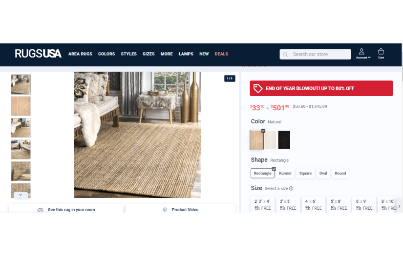 RugsUSA screenshot 1