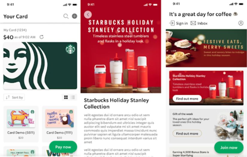 Starbucks - A Loyalty and Engagement Application screenshot 1