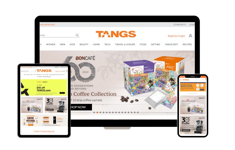 Tangs - Estore Website and Mobile Order Fulfillment App screenshot 1