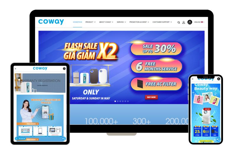 Coway - An eCommerce system screenshot 1