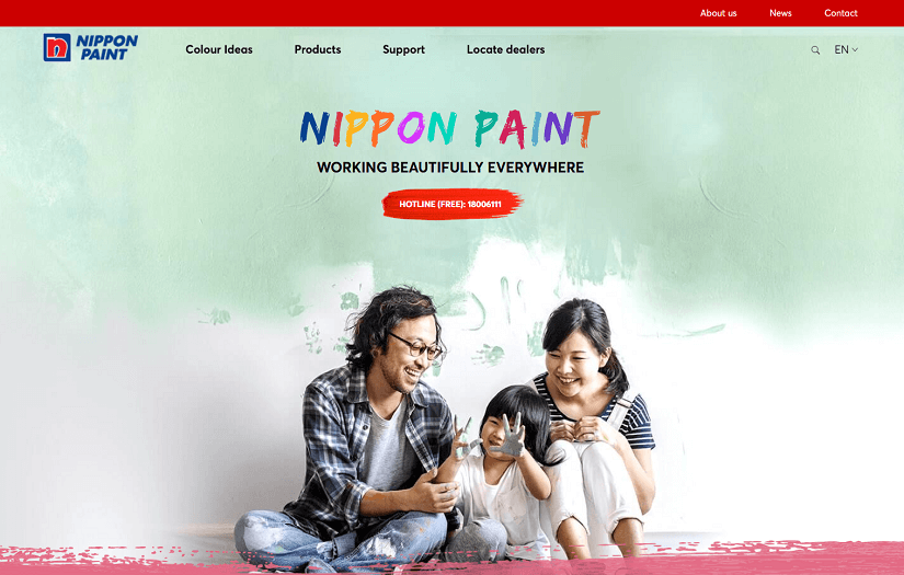Nippon Paint - A Bilingual Website screenshot 1