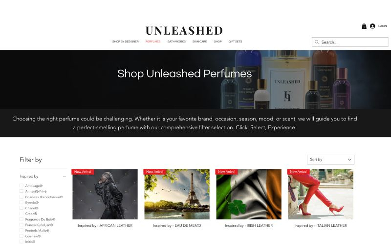 Unleashed Perfumes screenshot 4