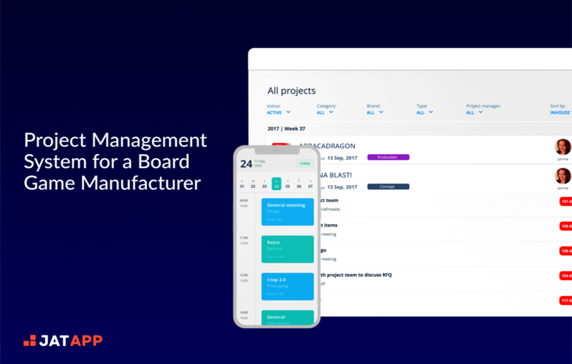 Project Management System for a Board Game Company screenshot 1