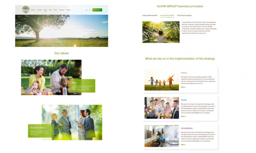 Business website for Alviva screenshot 2