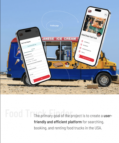 Web service for booking foodtrucks in USA screenshot 2