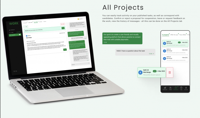 Web service for finding jobs in Italy screenshot 4