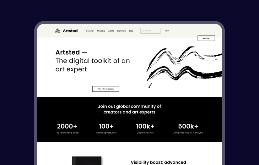 Arsted: An AI powered art platform screenshot 1