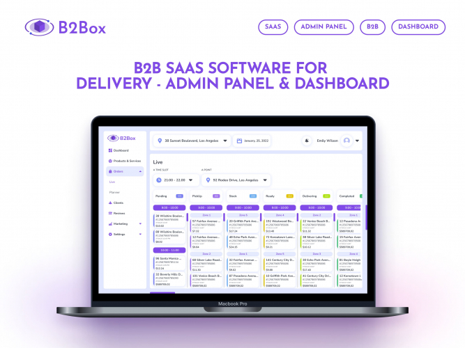 B2Box Admin Panel - B2B SaaS Software for Delivery screenshot 2
