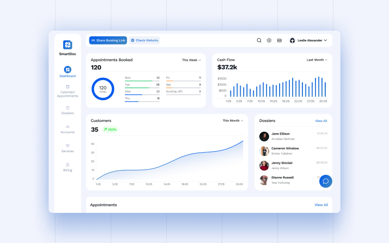 SmartDoc - Healthcare SaaS Web CRM for Doctors | Web App for Customers screenshot 2