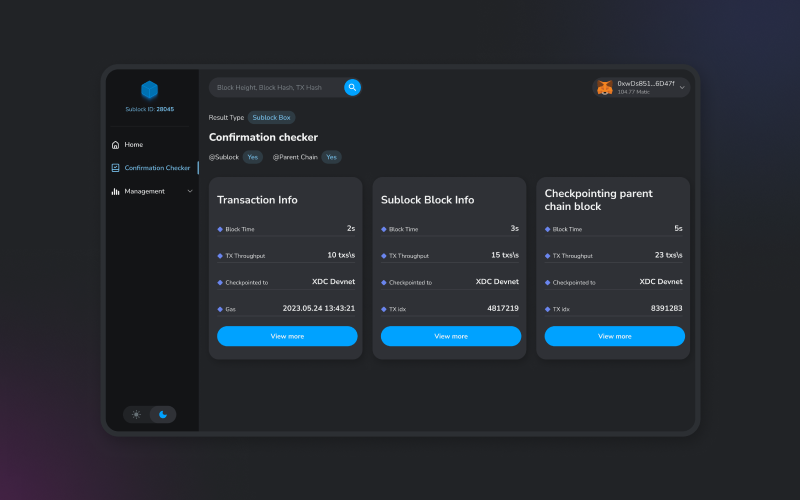 Sublock - Blockchain Explorer & Analytics | Crypto dApp screenshot 2