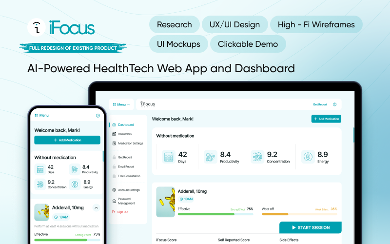  IFocus - AI Healthcare Web App & Dashboard screenshot 1