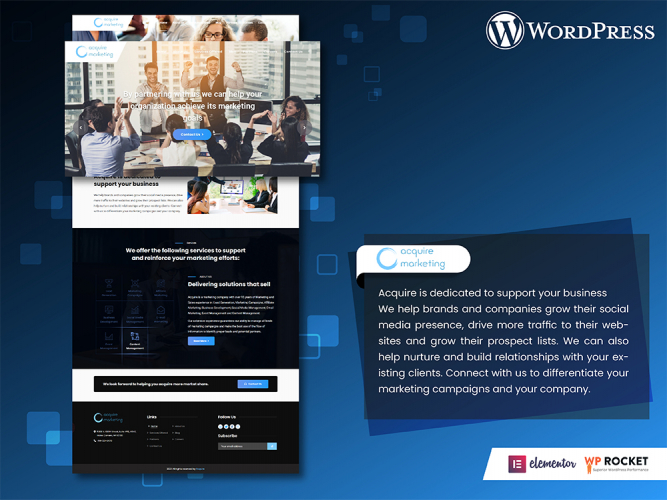 Marketing Agency WordPress Website screenshot 1