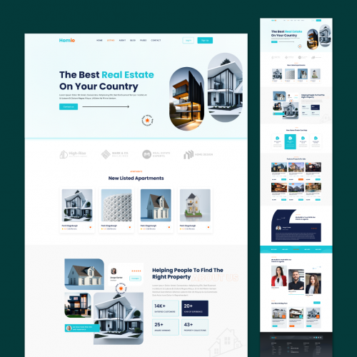 WordPress Website For Homio Real Estate Company screenshot 1