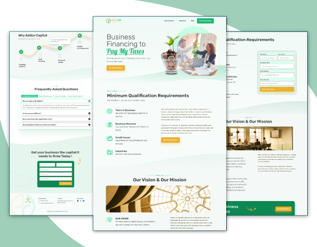 WordPress Website For Taxes Pay – Add-on-Green Plant screenshot 2
