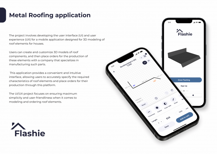 Flashie - Custom 2D/3D metal roofing editor screenshot 3