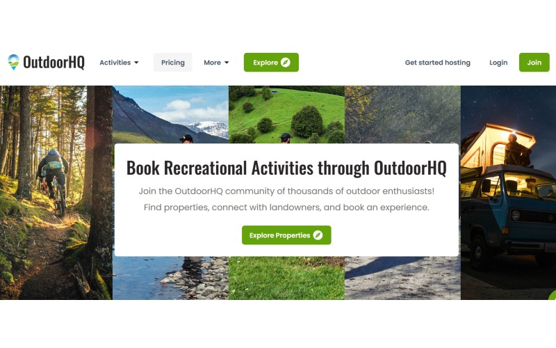 Hunter Booking Website screenshot 1