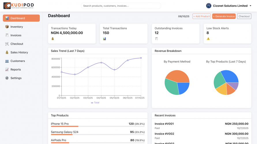 KudiPod - Your Sales Command Center screenshot 4