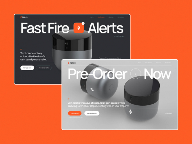 Torch Sensors / Design & Webflow Dev / 3D / Stripe screenshot 3