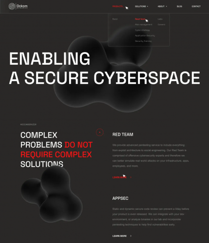 Ockom Inc / Website Redesign / Webflow dev screenshot 2