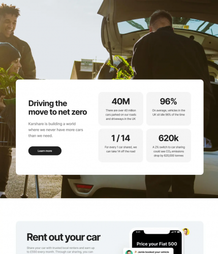 Karshare / Website Redesign / Webflow dev screenshot 5