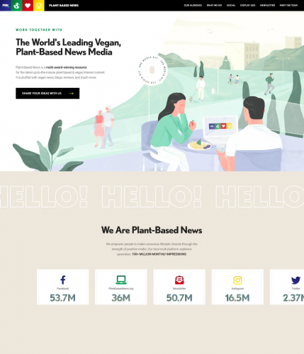 PlantBasedNews / Promo Landing Page / Illustration screenshot 2