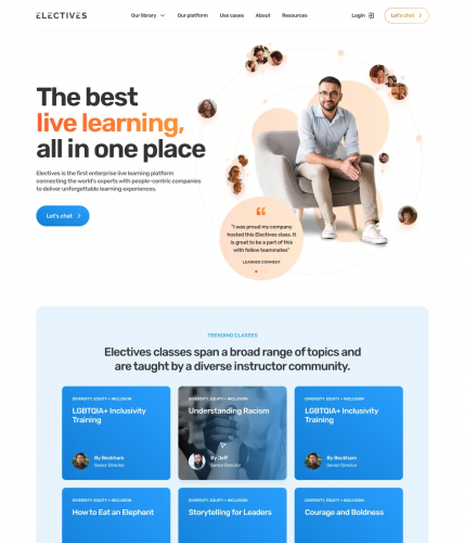 Electives.io / Design & Web development / Webflow screenshot 5