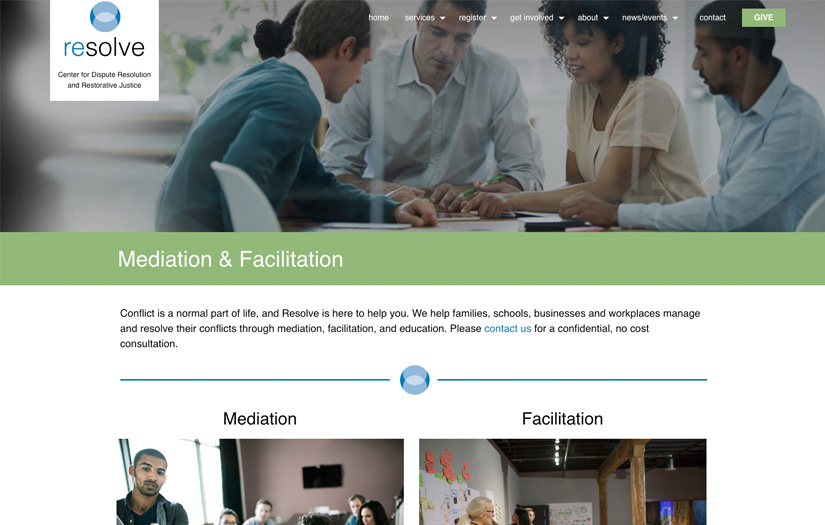 Resolve Center for Dispute Resolution and Restorative Justice screenshot 2