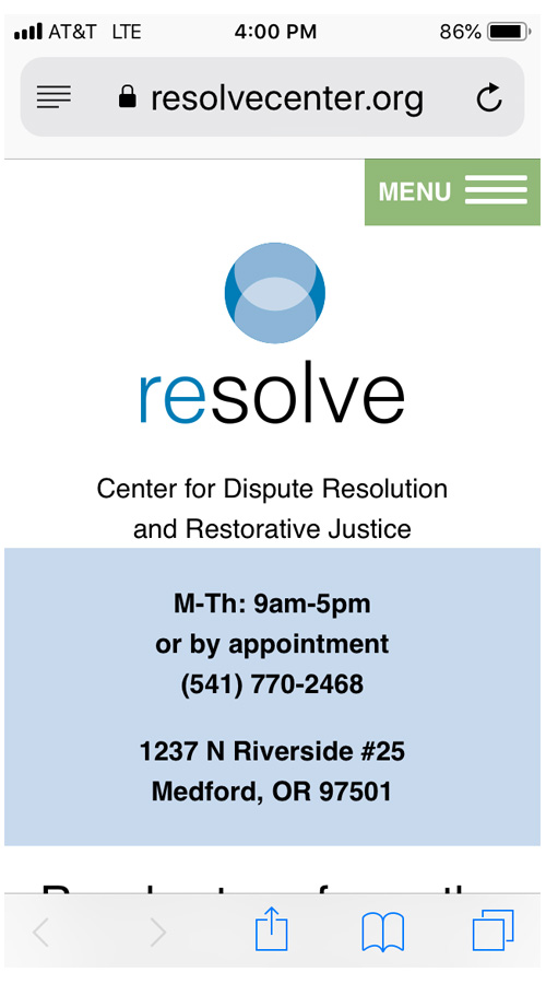 Resolve Center for Dispute Resolution and Restorative Justice screenshot 4