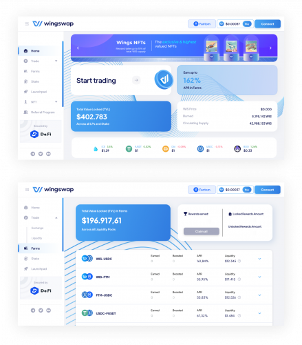 NTF marketplace, Yield farming, DEX development screenshot 1