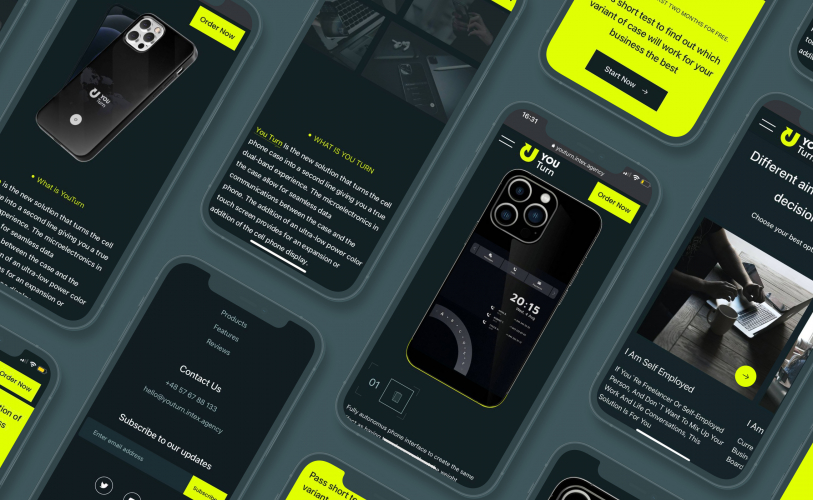 Youturn - creative landing page design and development screenshot 3