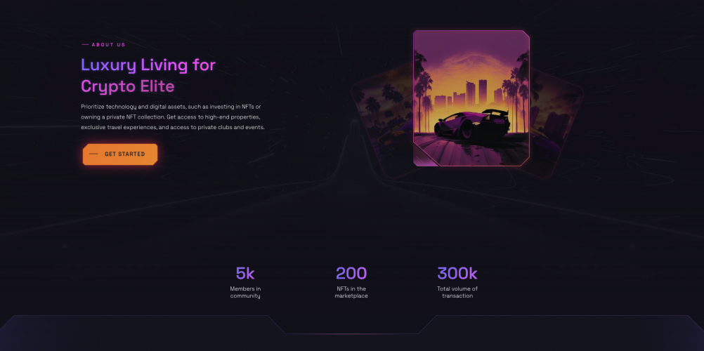 Senegis - website design and development for the NFT startup screenshot 1