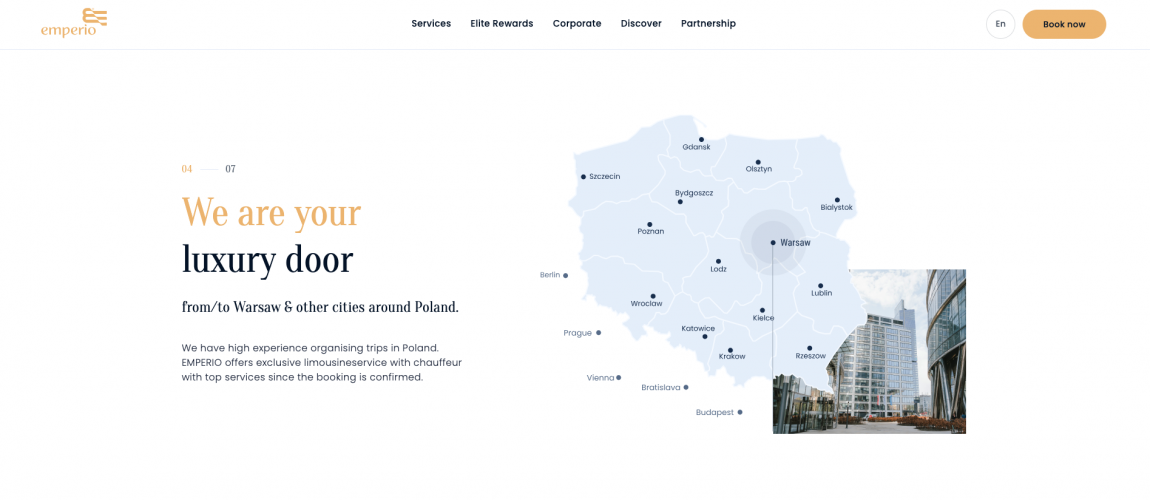 Emperio - European luxury car rental service screenshot 1