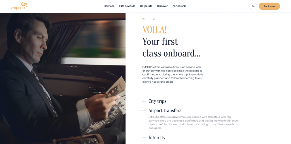 Emperio - European luxury car rental service screenshot 2