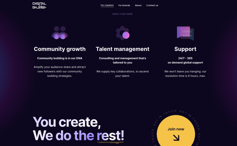 Digital Base - UI and UX design for company website screenshot 3