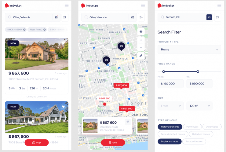 Imovel -  React based real-estate platform for renting and selling properties screenshot 1