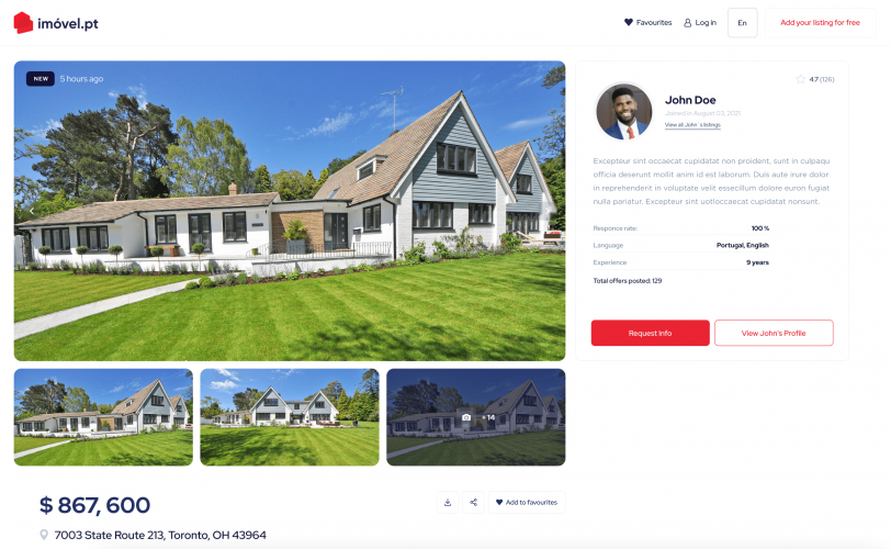 Imovel -  React based real-estate platform for renting and selling properties screenshot 5