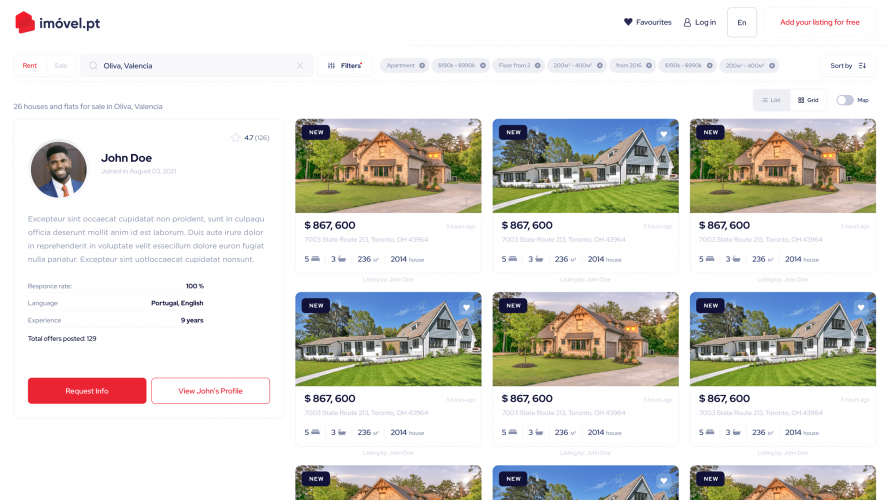 Imovel -  React based real-estate platform for renting and selling properties screenshot 4