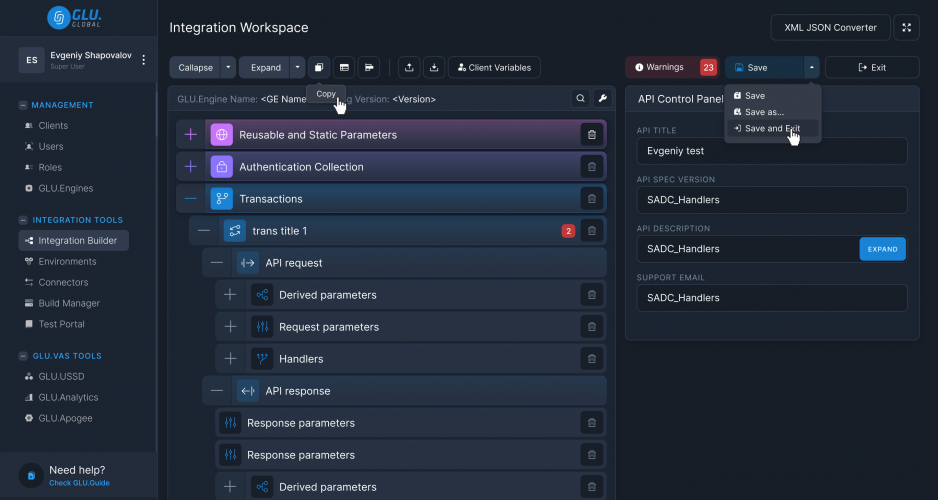 Glu Global -  Corporate Website and SAAS no-code platform UI\UX design for SAAS screenshot 1
