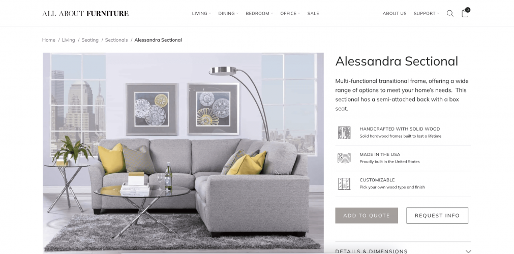 All About Furniture - furniture e-commerce store for US market screenshot 2