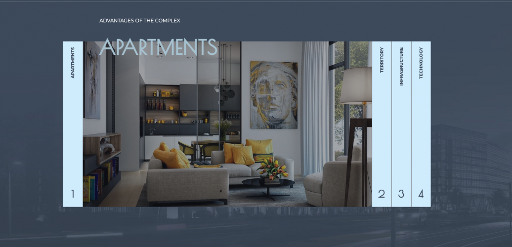 Viking developement - website for a residential complex Helga screenshot 2