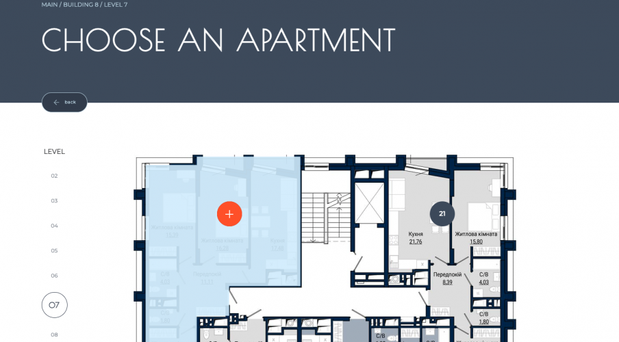 Viking developement - website for a residential complex Helga screenshot 4