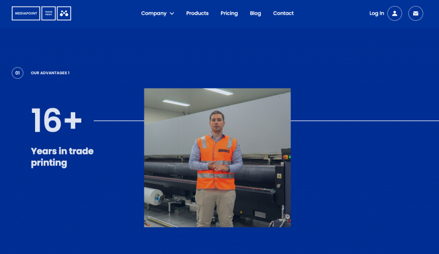 Mediapoint - Website for a leading print company in Australia screenshot 3