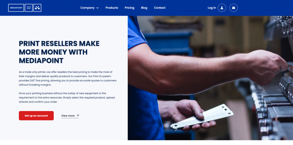 Mediapoint - Website for a leading print company in Australia screenshot 4