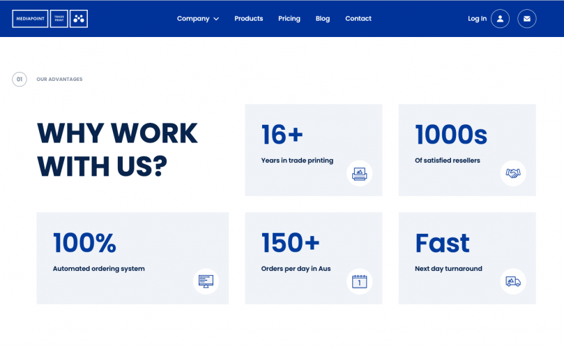 Mediapoint - Website for a leading print company in Australia screenshot 5
