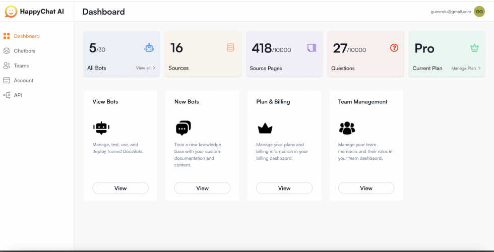 SaaS AI chatbot screenshot 4