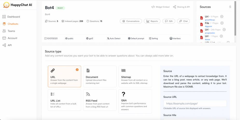 SaaS AI chatbot screenshot 5
