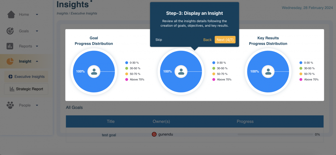 OKR SaaS app screenshot 1